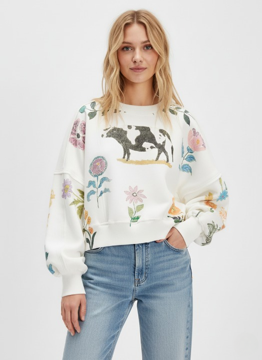 SELENA Drop Shoulder Sweatshirt