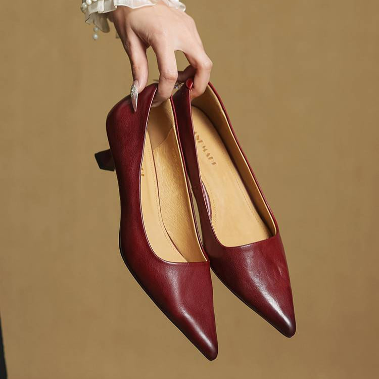 Anala Genuine Leather Heels