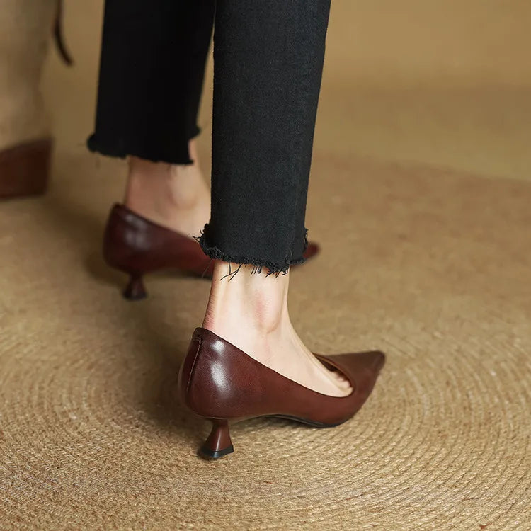 Anala Genuine Leather Heels