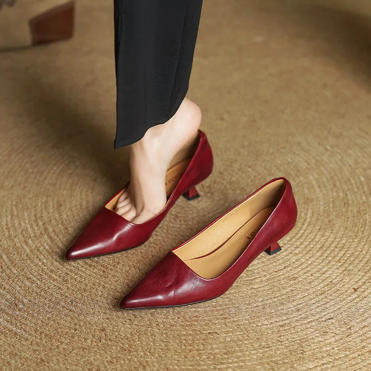 Anala Genuine Leather Heels