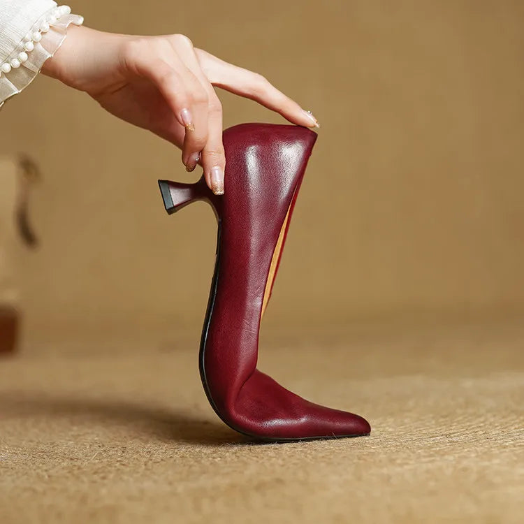 Anala Genuine Leather Heels