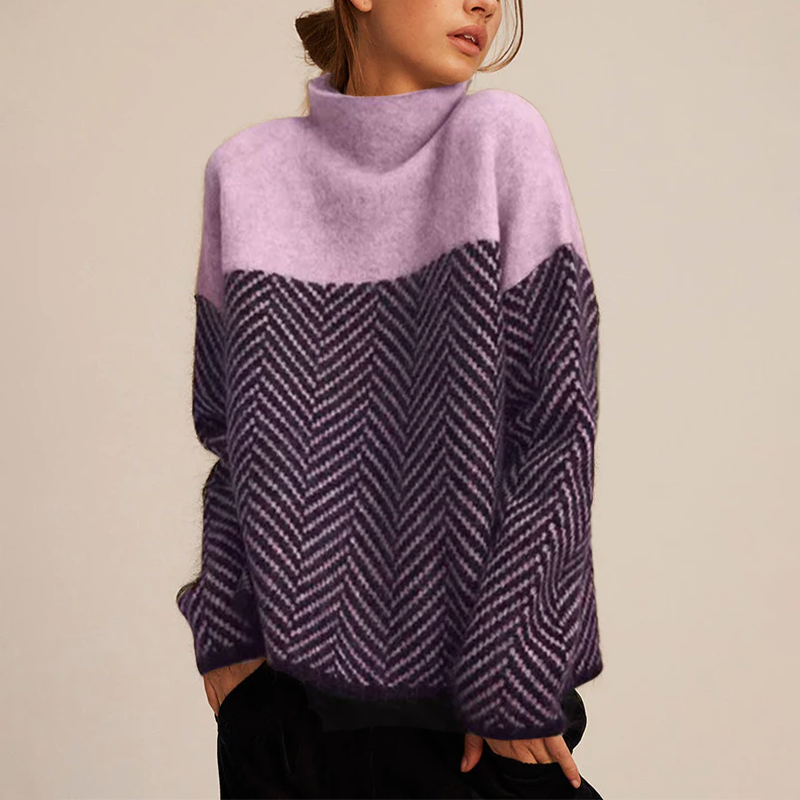 Isabelle – Trendy High-Neck Sweater