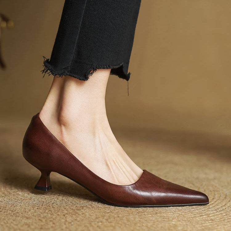 Anala Genuine Leather Heels