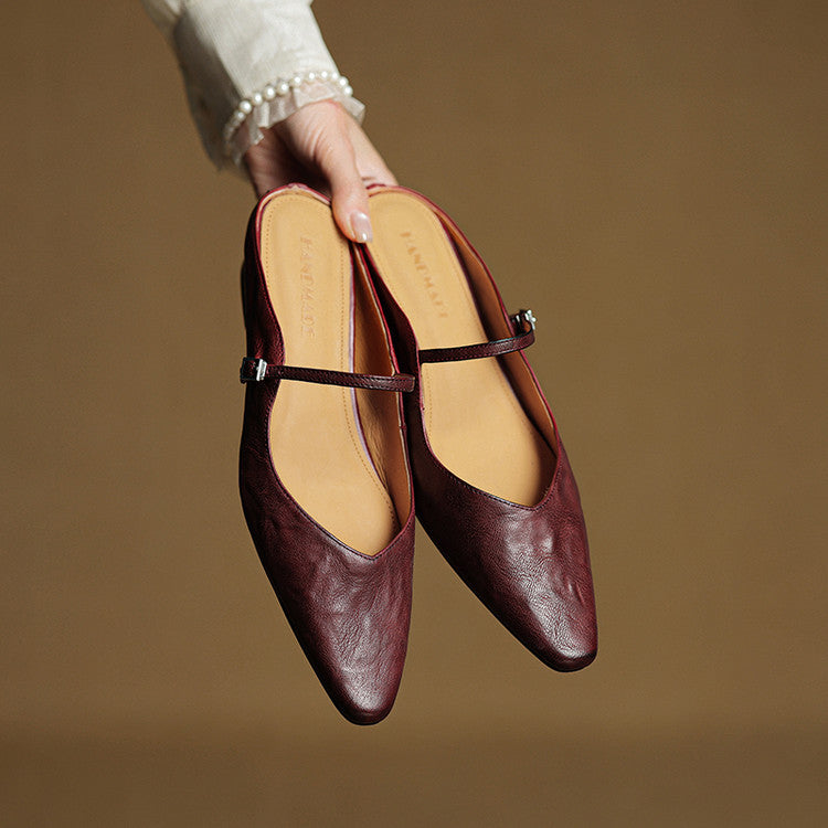 Anatalia Genuine Leather Mules