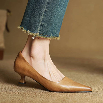 Anala Genuine Leather Heels