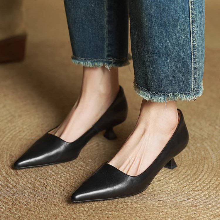 Anala Genuine Leather Heels