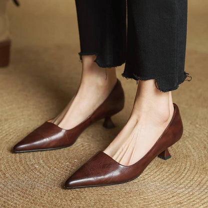 Anala Genuine Leather Heels
