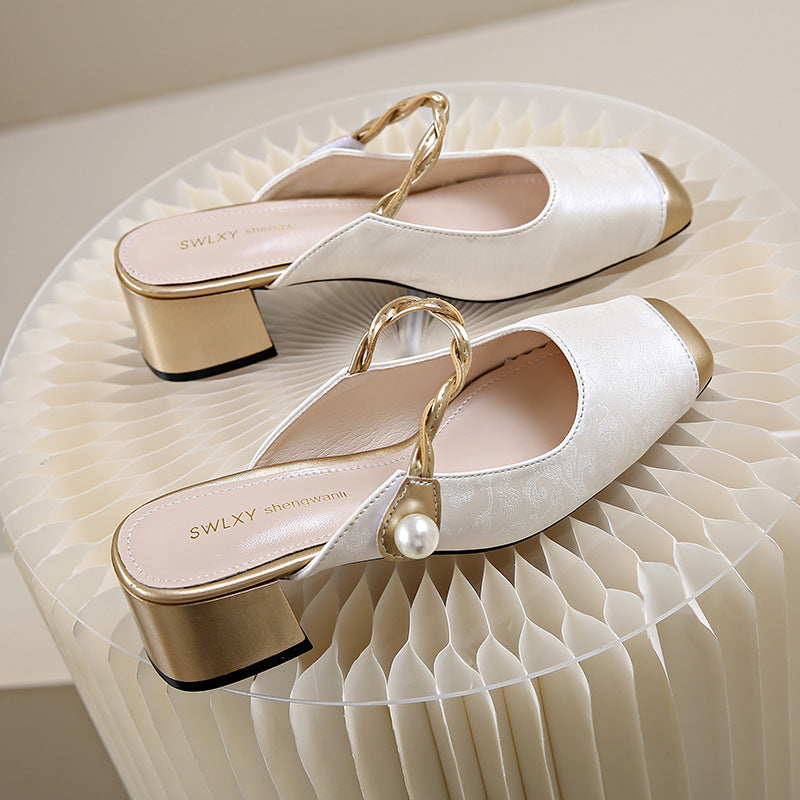 Amelia Genuine Leather Mules