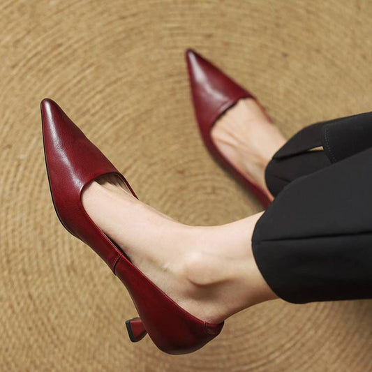 Anala Genuine Leather Heels