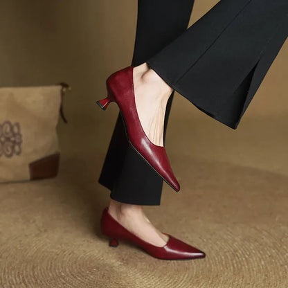 Anala Genuine Leather Heels