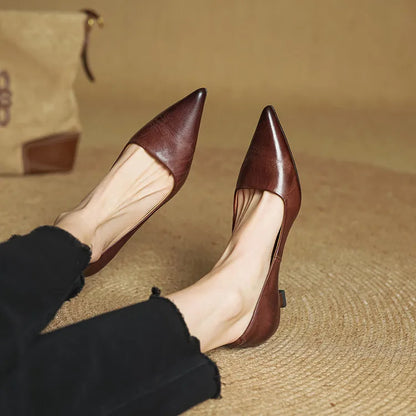 Anala Genuine Leather Heels