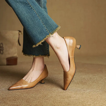 Anala Genuine Leather Heels