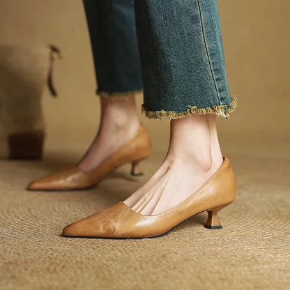 Anala Genuine Leather Heels