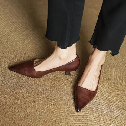 Anala Genuine Leather Heels